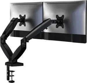 FOR-Dual Monitor Arm Stand - Holds 2 Computer Screens up to 32 Inches & 20 lbs Each, Pneumatic Height Adjustable Desk Mount