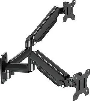 FOR-Dual Monitor Wall Mount for 13 to 32 Inch Computer Screens, Monitor Mounts for 2 Monitors Holds Up to 19.8lbs Each