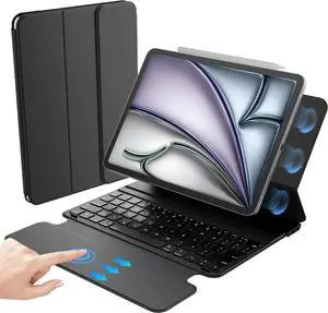 FOR-Keyboard Case for iPad Air 11" M2/M3, 5th/4th Gen  Ultra Slim Smart Folio with Full-Surface Touchpad, Stylus Holder, and Lens Protection