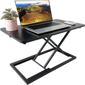 FOR-Standing Desk Converter, Height Adjustable Stand Up Desk Riser with 7 Height Levels, Laptop or Single Monitor