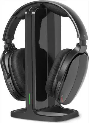 FOR-TV Watching with Charging Dock & RF Transmitter, Senior-Friendly Over Ear TV Headset, Compatible with Most Televisions