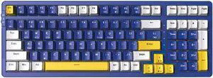 Generic Brand Triple Mode 100-Key Mechanical Gaming Keyboard, Ice-Blue Backlit, Brown Switch, Rechargeable, USB-C/2.4G/Bluetooth, Blue/White/Yellow, Office or Gaming Use, 1 Pack Generic Brand Triple Mode 100-Key Mechanical Gaming Keyboard, Ice-Blue Backlit, Brown Switch, Rechargeable, USB-C/2.4G/Bluetooth, Blue/White/Yellow, Office or Gaming Use, 1 Pack