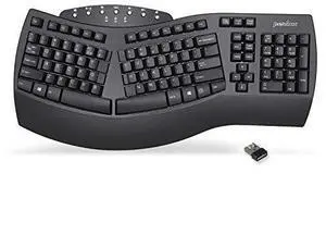 FOR-Periboard612 Wireless Ergonomic Split Keyboard with Dual Mode 24G and Bluetooth Feature Compatible with Windows 10 and Mac OS X System Black