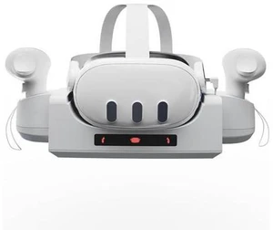 VR Charging Station for Me-ta/O-culus Quest 3, Charging Dock Supports LED Indicator, VR Charging Dock Station with USB-C Fast Charging for VR Console and Touch Controller VR Charging Station for Me-ta/O-culus Quest 3, Charging Dock Supports LED Indicator, VR Charging Dock Station with USB-C Fast Charging for VR Console and Touch Controller