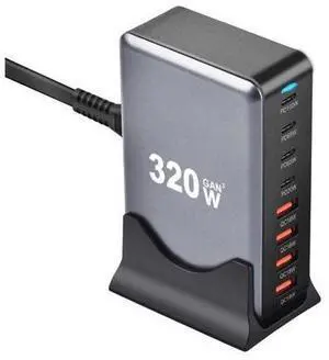 CZQEPMB USB C Charger Block, 320W 8-Port USB Fast Charging Station GaN 3 Charger PD 100w USB C Laptop Charger Compatible with MacBookPro/Air,iPad, DELL,iPhone,Samsung Galaxy, Android CZQEPMB USB C Charger Block, 320W 8-Port USB Fast Charging Station GaN 3 Charger PD 100w USB C Laptop Charger Compatible with MacBookPro/Air,iPad, DELL,iPhone,Samsung Galaxy, Android