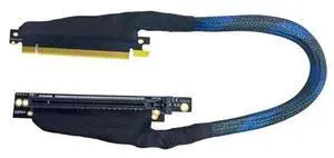 JMT PCIE 4.0 X16 Extension Cable 32GBS GEN4 Braided Mesh Harness Riser for AI Server Graphics Card Bendable GPU Adapter (30cm,16AD4 Right-Right) JMT PCIE 4.0 X16 Extension Cable 32GBS GEN4 Braided Mesh Harness Riser for AI Server Graphics Card Bendable GPU Adapter (30cm,16AD4 Right-Right)