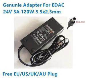 Genunie 24V 5A 120W 5.5x2.5mm AC Adapter For EDAC EA11203B Power Supply Charger Genunie 24V 5A 120W 5.5x2.5mm AC Adapter For EDAC EA11203B Power Supply Charger