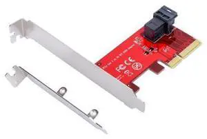 PCIe 4X NVMe U.2 SSD Adapter PCI-Express to SFF-8643 with SFF-8639 Gen3/4 MiniSAS Cable UEFI WIN10 Support PCIE3.0 PCIe 4X NVMe U.2 SSD Adapter PCI-Express to SFF-8643 with SFF-8639 Gen3/4 MiniSAS Cable UEFI WIN10 Support PCIE3.0