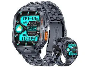 JVFYI 1.96" AMOLED Smart Watch with Bluetooth Calls, 100+ Sports Modes, Heart Rate/Sleep Monitor, 5ATM Waterproof for Android iOS SML17-B Grey Blue JVFYI 1.96" AMOLED Smart Watch with Bluetooth Calls, 100+ Sports Modes, Heart Rate/Sleep Monitor, 5ATM Waterproof for Android iOS SML17-B Grey Blue