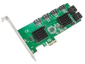 Syba 8 Port SATA III to PCIe 3.0 x1 Non-RAID Expansion Card Dual ASM1064 Low Profile Bracket,SD-PEX40163 Syba 8 Port SATA III to PCIe 3.0 x1 Non-RAID Expansion Card Dual ASM1064 Low Profile Bracket,SD-PEX40163