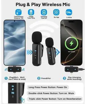 Vlogging Kit for iPhone/Android, 71" Selfie Stick Tripod for iPhone with Fill Light, Wireless Microphone & Remote, 360° Rotation Phone Tripod for TikTok/YouTube Content Creator Essentials Starter Kit Vlogging Kit for iPhone/Android, 71" Selfie Stick Tripod for iPhone with Fill Light, Wireless Microphone & Remote, 360° Rotation Phone Tripod for TikTok/YouTube Content Creator Essentials Starter Kit