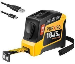 2-in-1 Digital Tape Measure - 16Ft Rechargeable Measuring Tape Ruler Ft/Ft+in/in/M/CM/MM Unit - Metric & Inches Retractable Measurement Tape Tool with Magnetic Tip - Pythagorean, Area, Volume 2-in-1 Digital Tape Measure - 16Ft Rechargeable Measuring Tape Ruler Ft/Ft+in/in/M/CM/MM Unit - Metric & Inches Retractable Measurement Tape Tool with Magnetic Tip - Pythagorean, Area, Volume