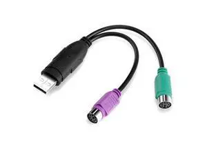 USB to PS2 adapter cable, USB to keyboard and mouse adapter cable, USB to 2-outlet splitter with chip black USB to PS2 adapter cable, USB to keyboard and mouse adapter cable, USB to 2-outlet splitter with chip black