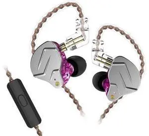 KZ ZSN Pro Wired Earbuds in-Ear Headphones with 3.5mm Plug,Microphone with Built-in Remote to Control Music, Phone Calls,in-Ear Monitors with 2 Pin Detachable Tangle-Free Cable(Purple with Mic) KZ ZSN Pro Wired Earbuds in-Ear Headphones with 3.5mm Plug,Microphone with Built-in Remote to Control Music, Phone Calls,in-Ear Monitors with 2 Pin Detachable Tangle-Free Cable(Purple with Mic)