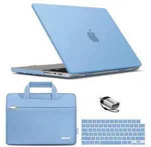 IBENZER Case for MacBook Pro 14 Inch Case 2025 2024 M4 M3 M2 M1 A3112 A3185 A3401 A2918 A2992 A2779 A2442 Pro/Max, HardShellCase & SleeveBag &KeyboardCover &Type-c(2025-2021), AiryBlue,T14ARBL+3 IBENZER Case for MacBook Pro 14 Inch Case 2025 2024 M4 M3 M2 M1 A3112 A3185 A3401 A2918 A2992 A2779 A2442 Pro/Max, HardShellCase & SleeveBag &KeyboardCover &Type-c(2025-2021), AiryBlue,T14ARBL+3