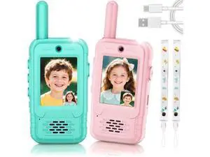 Video Walkie Talkies for Kids, 2 Pack Rechargeable Kids Walkie Talkies Long Range with Flashlight Outdoor Christmas Birthday Toddler Toys Gifts for 3-12 Year Old Boys Girls for Outside, Camping Travel Video Walkie Talkies for Kids, 2 Pack Rechargeable Kids Walkie Talkies Long Range with Flashlight Outdoor Christmas Birthday Toddler Toys Gifts for 3-12 Year Old Boys Girls for Outside, Camping Travel