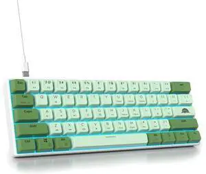 60 Percent Gaming Keyboard Green Matcha Keyboard 61 Keys Wired Mechanical Keyboard Red Switch RGB MDA Keycaps for Windows PC Laptop Gamers(61 Matcha) 60 Percent Gaming Keyboard Green Matcha Keyboard 61 Keys Wired Mechanical Keyboard Red Switch RGB MDA Keycaps for Windows PC Laptop Gamers(61 Matcha)