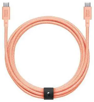 Belt Cable XL Type-C 100WC USB-C to USB-C 10ft / 3m Ultra-Strong Charging Cable with Cable Strap C Compatible with iPhone Air iPhone 17 MacBook iPad Surface Go 4 (Apricot) Belt Cable XL Type-C 100WC USB-C to USB-C 10ft / 3m Ultra-Strong Charging Cable with Cable Strap C Compatible with iPhone Air iPhone 17 MacBook iPad Surface Go 4 (Apricot)