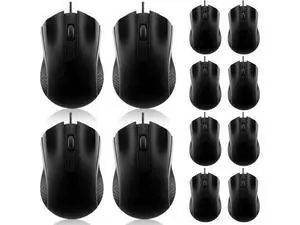 12 Pcs Wired Computer Mouse Bulk Cord USB Computer Mice Ergonomic Wired Mouse for Pcs Computers Laptops Gaming Office Home Supplies(Black) 12 Pcs Wired Computer Mouse Bulk Cord USB Computer Mice Ergonomic Wired Mouse for Pcs Computers Laptops Gaming Office Home Supplies(Black)