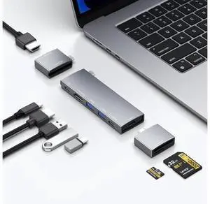 USB C Hub for MacBook USB-C Hub 8-in-2 2 HDMI 4K 60Hz 2 USB A Data Ports microSD SD Card Reader for MacBook Pro 13 Inch MacBook Air M1 M2 M3 iPad XPS Thinkpad HP Laptops USB C Hub for MacBook USB-C Hub 8-in-2 2 HDMI 4K 60Hz 2 USB A Data Ports microSD SD Card Reader for MacBook Pro 13 Inch MacBook Air M1 M2 M3 iPad XPS Thinkpad HP Laptops