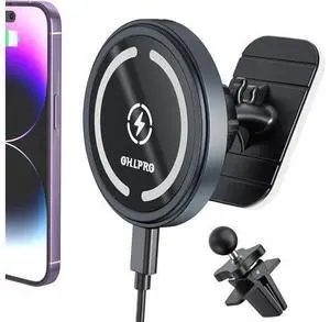 for MagSafe Car Mount Charger iPhone Wireless Car Charger Stick on Dashboard Magnetic Phone Holder Mount for iPhone 17 Pro Plus Max 16 15 14 13 12 Series 15W Fast Charging Aluminum Shell for MagSafe Car Mount Charger iPhone Wireless Car Charger Stick on Dashboard Magnetic Phone Holder Mount for iPhone 17 Pro Plus Max 16 15 14 13 12 Series 15W Fast Charging Aluminum Shell