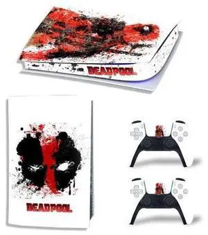 Deadpool PS5 Digital Edition Skin Sticker Decal for PS5Console and 2 Controllers PS5 Skin Sticker Vinyl(TN-PS5Digital-4807) Deadpool PS5 Digital Edition Skin Sticker Decal for PS5Console and 2 Controllers PS5 Skin Sticker Vinyl(TN-PS5Digital-4807)