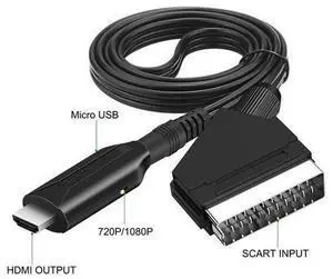 HDMI-compatible To SCART Adapter Video Audio Upscale Converter PAL/NTSC for HD TV DVD Box Signal Upscale Converter Accessories HDMI-compatible To SCART Adapter Video Audio Upscale Converter PAL/NTSC for HD TV DVD Box Signal Upscale Converter Accessories