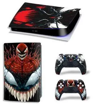 Venom Vinyl Skin Sticker For PS5Digital PS5 Game Console Game Handle Full Protective Film(TN-PS5Digital-10260) Venom Vinyl Skin Sticker For PS5Digital PS5 Game Console Game Handle Full Protective Film(TN-PS5Digital-10260)