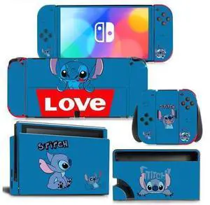 Stitch Skin Cute Full Sticker Decal for Switch Console Controller Dock Skin Vinyl Protective Film(1600) Stitch Skin Cute Full Sticker Decal for Switch Console Controller Dock Skin Vinyl Protective Film(1600)