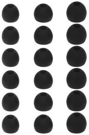 18Pcs Earbuds Tips Soft Rubber Flexible Eartips Buds Wing Tips Fit in Buds(Black) 18Pcs Earbuds Tips Soft Rubber Flexible Eartips Buds Wing Tips Fit in Buds(Black)