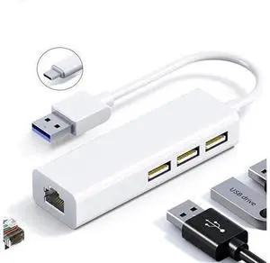 USB Ethernet with 3 Port USB HUB 2.0 RJ45 Lan Network Card USB To Ethernet Adapter for Mac Android PC RTL8152 USB 2.0 HUB(Type-c) White USB Ethernet with 3 Port USB HUB 2.0 RJ45 Lan Network Card USB To Ethernet Adapter for Mac Android PC RTL8152 USB 2.0 HUB(Type-c) White