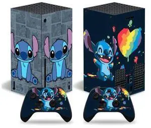 Stitch Series X Skin Sticker Decal Full Film for SeriesX Console and 2 Controllers Skin Sticker Vinyl(TN-SeriesX-8056) Stitch Series X Skin Sticker Decal Full Film for SeriesX Console and 2 Controllers Skin Sticker Vinyl(TN-SeriesX-8056)
