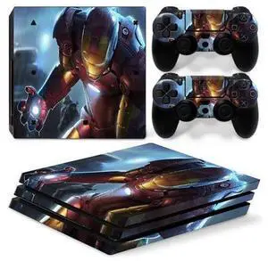 Iron Man Vinyl Skin Sticker for PS4 Pro Console 2 Controllers Decal Film Para Game Accessories(TN-P4Pro-0982) Iron Man Vinyl Skin Sticker for PS4 Pro Console 2 Controllers Decal Film Para Game Accessories(TN-P4Pro-0982)