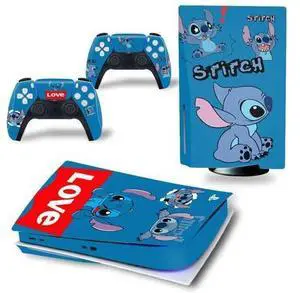 Stitch PS5 Disk Edition Skin Sticker Decal for Disc Console 2 Controllers Skin Sticker Vinyl(TN-PS5Disk-8045) Stitch PS5 Disk Edition Skin Sticker Decal for Disc Console 2 Controllers Skin Sticker Vinyl(TN-PS5Disk-8045)
