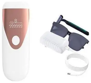 BONAEVER Electric Epilator Permanent Epilator Hair Removal Electric Painless Threading Whole Body Hair Remover for Face Armpits Legs Bikini Line Rated at 999900 Flashes BONAEVER Electric Epilator Permanent Epilator Hair Removal Electric Painless Threading Whole Body Hair Remover for Face Armpits Legs Bikini Line Rated at 999900 Flashes