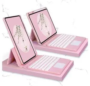 BONAEVER Keyboard Case for iPad Air 11 Inch M3 M2 2025 2024, iPad Air 5 2022 / Air 4 10.9 inch 2020 / iPad Pro 11 2021 2020 2018 with Touchpad Keyboard & Pencil Holder Clear Back Cover BONAEVER Keyboard Case for iPad Air 11 Inch M3 M2 2025 2024, iPad Air 5 2022 / Air 4 10.9 inch 2020 / iPad Pro 11 2021 2020 2018 with Touchpad Keyboard & Pencil Holder Clear Back Cover
