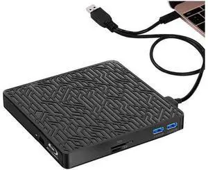 External Bluray Drive, 5 in 1 USB 3.0 with Type-C SD/TF Card Player External Bluray DVD Drive for Laptop/MacBook/Desktop/Car Compatible with MacOS/Windows External Bluray Drive, 5 in 1 USB 3.0 with Type-C SD/TF Card Player External Bluray DVD Drive for Laptop/MacBook/Desktop/Car Compatible with MacOS/Windows