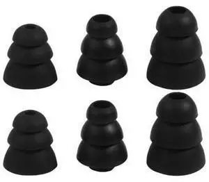 Ear Tips Earpads Replacement Triple Flange Eartips for in-Ear Headphones 4.0mm(Black) Ear Tips Earpads Replacement Triple Flange Eartips for in-Ear Headphones 4.0mm(Black)