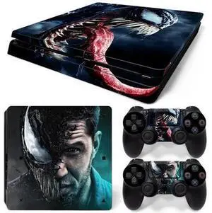 Venom Skin Sticker Protective Film for Slim PS4 PS4Slim Console 2 Controllers Accessories Para(TN-PS4Slim-2101) Venom Skin Sticker Protective Film for Slim PS4 PS4Slim Console 2 Controllers Accessories Para(TN-PS4Slim-2101)
