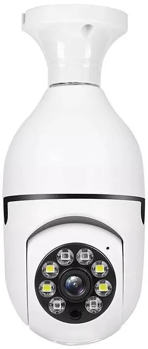 E27 bulb camera high-definition home full-color duallens camera Wifi night vision security monitoring camera A6