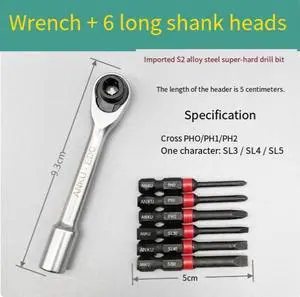 Mini ratchet wrench with 6.35 head handle multi-purpose screwdriver small ratchet wrench