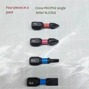 S2 type head screwdriver bits-square, Phillips, slotted,colored,rainbow,multi-purposescrewdriver bits