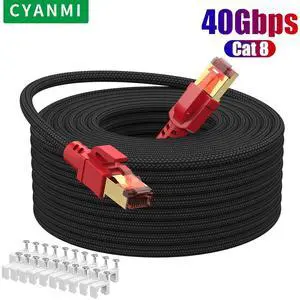 Eight-layer round wire braidednetwork cable CAT8-R