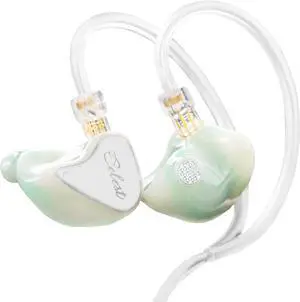10mm LCP Diaphragm Dynamic Driver Wired Earbuds, Earphones Wired, 3.5mm Headphones (White with Mic)