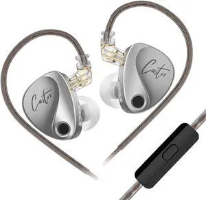 KZ Castor Tuning Adiustable Dual-Driver Earphones,10MM+8MM Dynamic Driver Earbuds Wired,in Ear Monitor,IEM Ear Buds Wired,3.5mm Plug Headphones (with mic, Silver) KZ Castor Tuning Adiustable Dual-Driver Earphones,10MM+8MM Dynamic Driver Earbuds Wired,in Ear Monitor,IEM Ear Buds Wired,3.5mm Plug Headphones (with mic, Silver)