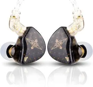 Wan'er S.G, in Ear Headphones Wired,10 mm Dynamic Driver,in Ear Monitor,Gaming Earbuds,IEM Earphones,with 0.78mm 2 Pin Detachable Cable Brown