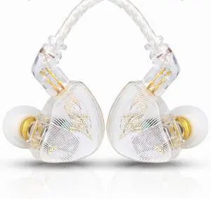 Wan'er S.G, in Ear Headphones Wired,10 mm Dynamic Driver,in Ear Monitor,Gaming Earbuds,IEM Earphones,with 0.78mm 2 Pin Detachable Cable White