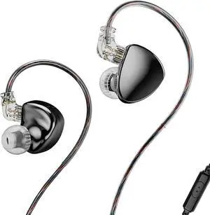 TRN MT5 in Ear Monitor Earbuds,LCP Diaphragm 10mm Dual Cavity Dynamic Coil Unitm IEM Earphones, iems for Gaming,Detachable Cable Headphones