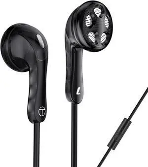 TRN HiFi Flat IEM Earphones,14.2mm Large Dynamic Driver Unit in Ear Monitor Headphones,Inears iems for Gaming,Ear Buds Wired 3.5mm-with mic  Black