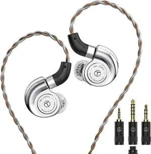 TRN DLC Diamond Diaphragm Dynamic in Ear Monitors,10mm Dual-Circuit Dynamic Driver Earphones,Ear Buds Wired,Plug Type 2.5mm/3.5mm/4.4mm Ear Buds Wired
